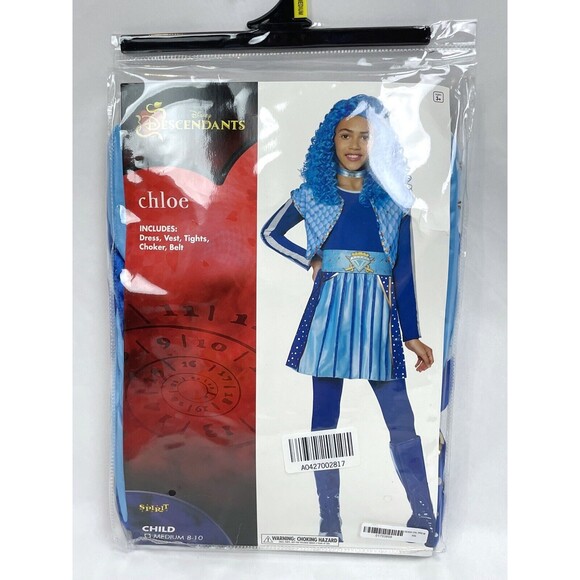 Disney Descendants Rise of Red Medium 8-10 Chloe Blue Costume Spirit Halloween - Picture 1 of 2
